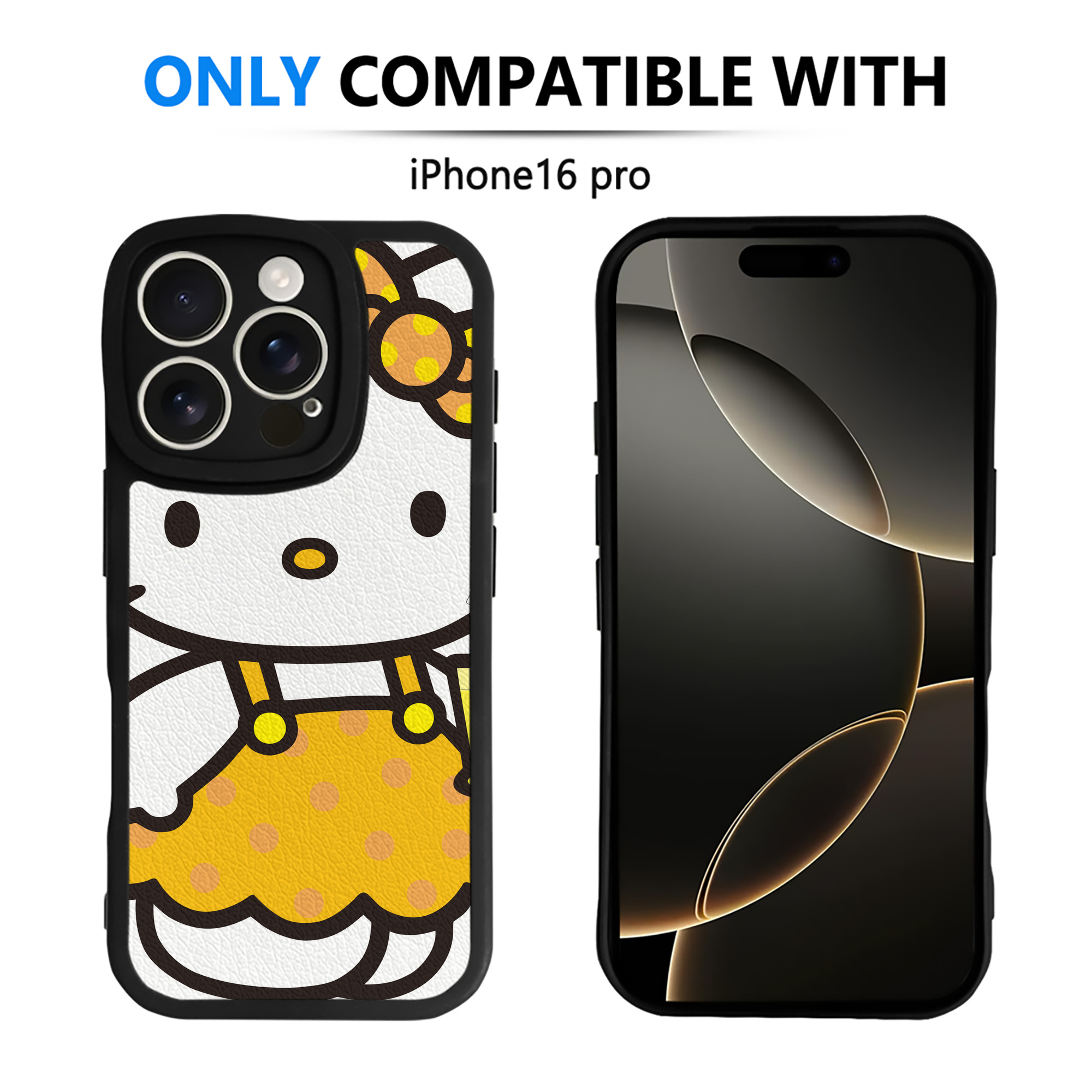 （画像用） Hello Kitty ハローキティ 【iPhone 16シリーズ対応】シリコンスマホケース（レザー調） 材質：シリコン